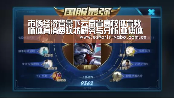 市场经济背景下云南省高校体育教师体育消费现状研究与分析|亚博体育(图1) 亚博官网